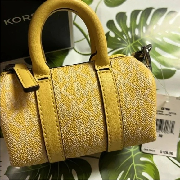 - NWT - Michael Kors mini duffle keychain or Fob.  Daffodil color. - Picture 7 of 8